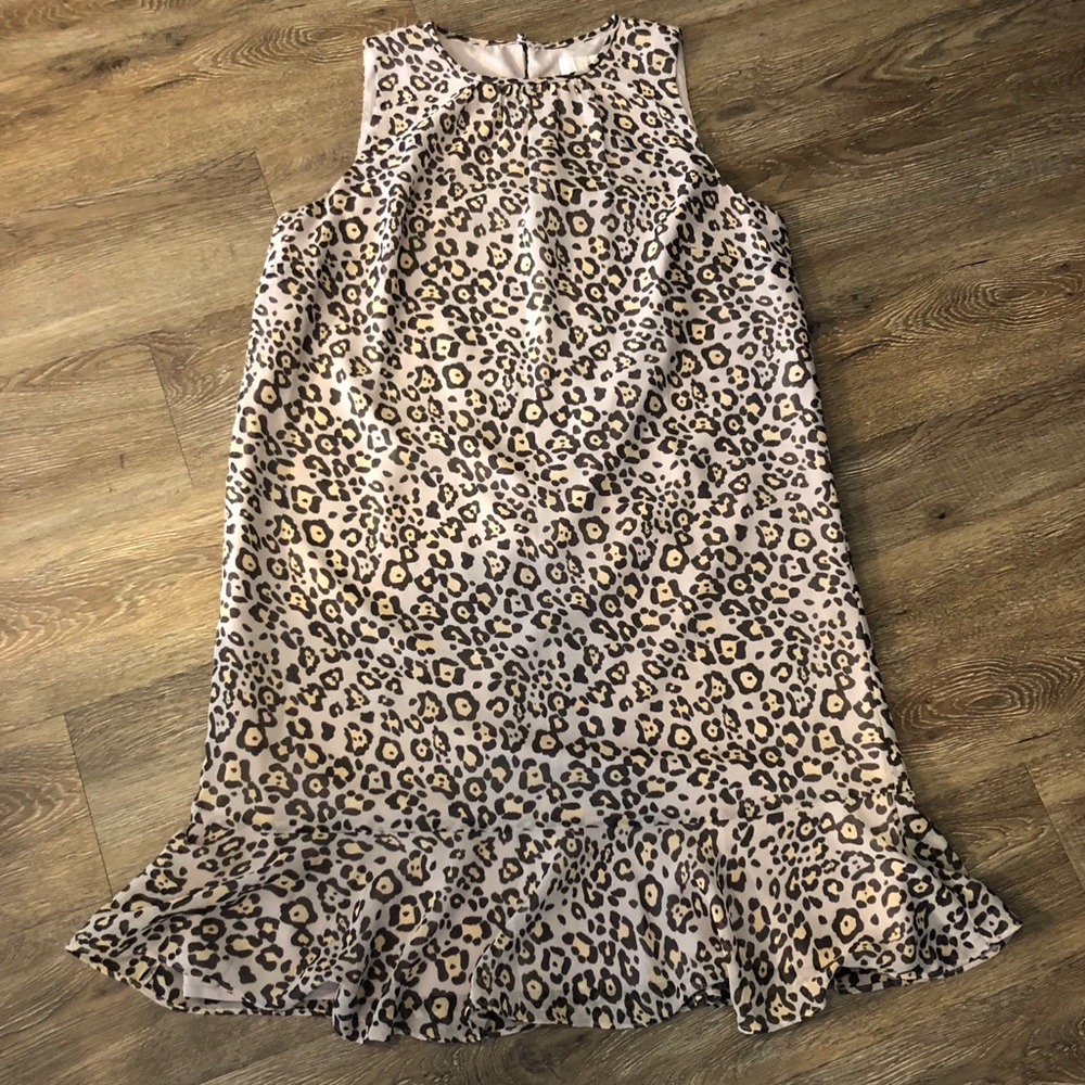 LOFT Sleeveless Leopard Print dress